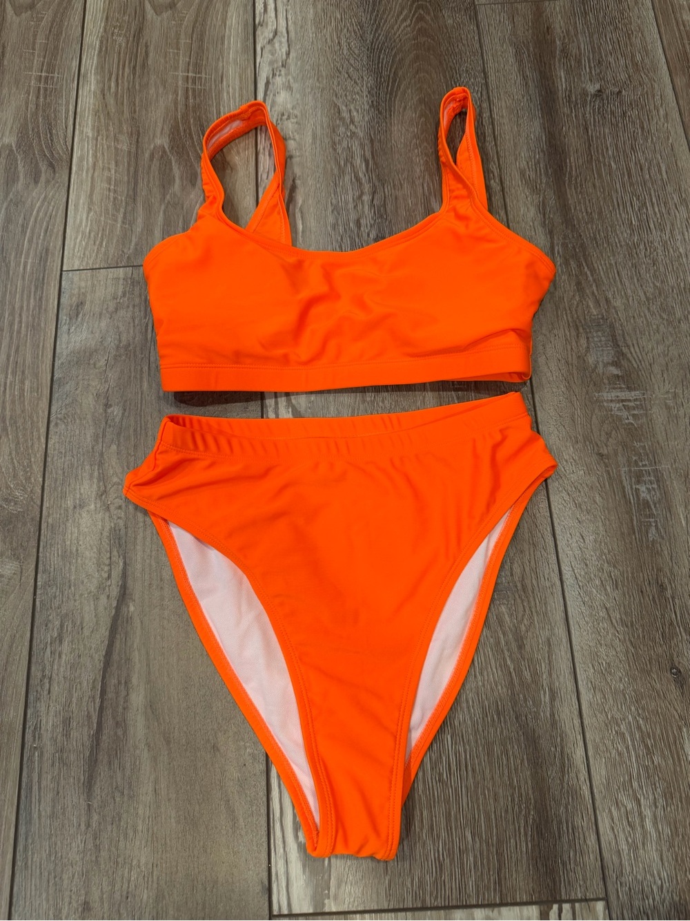 NEW! Calypso Orange Scoop Neck Bikini Set Size S - Picture 2 of 6